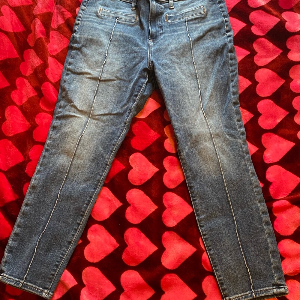 Express Women's Skinny Jeans in Blue short